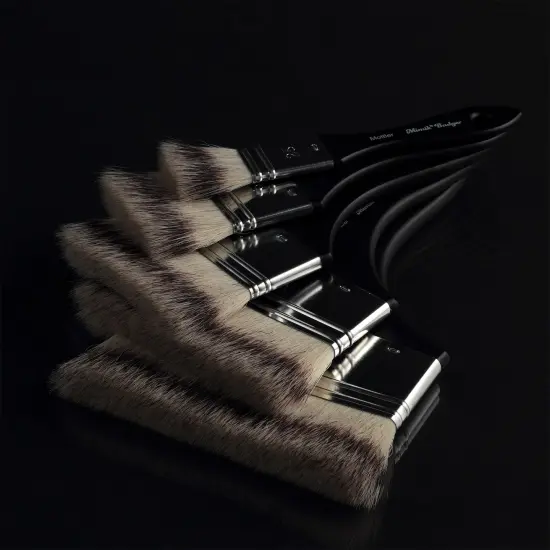 Creative Mark Mimik Synthetic Badger Mottler Brushes - Animal-Friendly Mottlers for Oil, Acrylics, Watercolor, Large Surfaces, & More! {2}