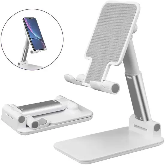 Kitcheniva Adjustable Cell Phone Stand Holder White {1}