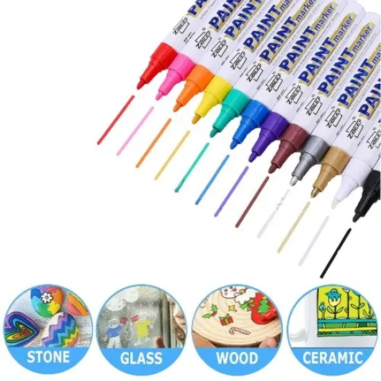 Kitcheniva Permanent Paint Marker Pen Waterproof Rubber Metal Wood {4}