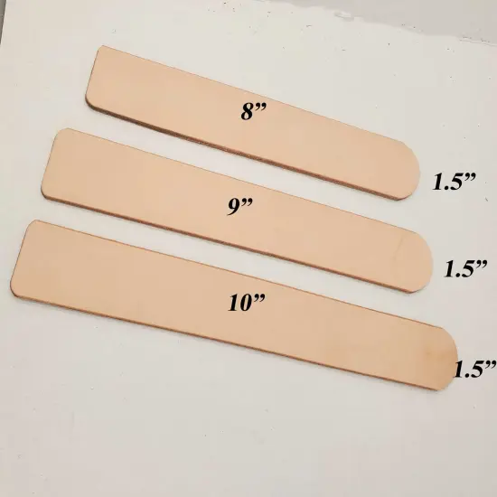 1.5" Vegetable-Tanned Leather Blanks &ndash; DIY Bracelets & Custom Wristbands (6 Pack) {3}