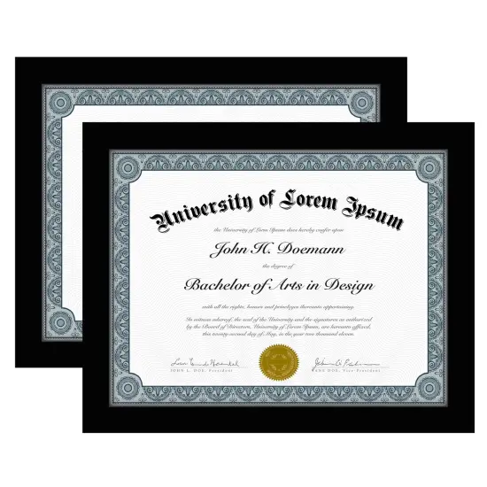 Americanflat 8.5x11 Diploma Frame - Certificate Frame for Displaying Achievements - Shatter Resistant Glass - Adjustable Hanging Hardware - Includes Easel {1}