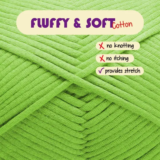 Hearth & Harbor Cotton Yarn Skeins Grass Green {2}