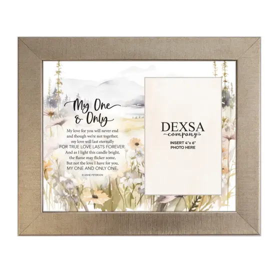 My One & Only Bereavement Photo Frame Wood Plaque with Easel and Hook Wall Tabletop Art - 10 inches x 12 inches - Hold 4x6 Photo {1}