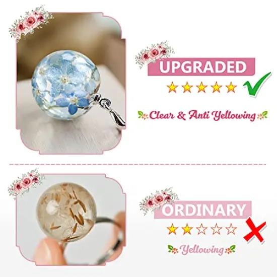 YIEHO 300g UV Resin Clear,Hard,Upgraded Crystal Clear Epoxy Resin Up Premixed UV Cure Resin for Craft Jewelry Making {4}