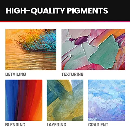 Artist Quality Acrylic Paint in Assorted Colors, 4 oz, Rich Pigment, Non Fading and Non Toxic, for Artists & Hobby Painters, Cerulean Blue {5}