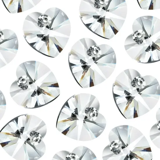 Preciosa 18-Piece Heart Glass Pendants, 10mm Crystal {2}