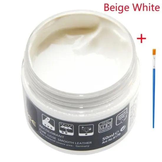 Advanced Leather Repair Gel Kit for Car Seats, Sofas Beige white(50g {1}