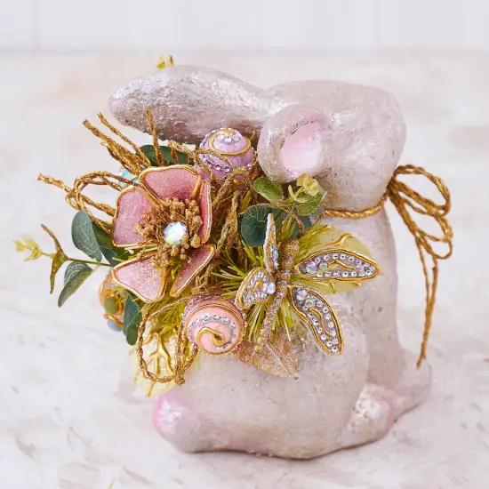 Easter Decorations - Easter Elegant Bunny Handcrafted Premium Centerpiece Decor {1}