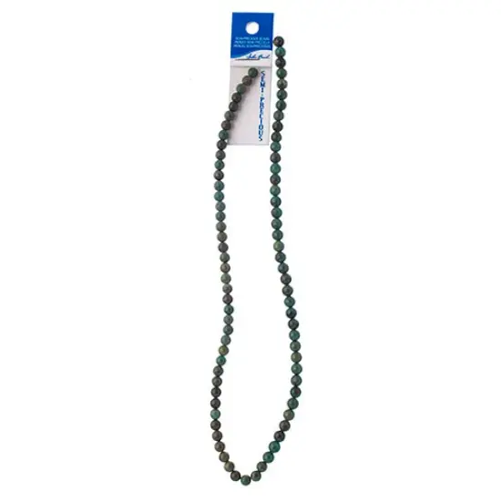 Earth's Jewel Semi-Precious 5mm Turquoise Natural Round Strung Bead {4}