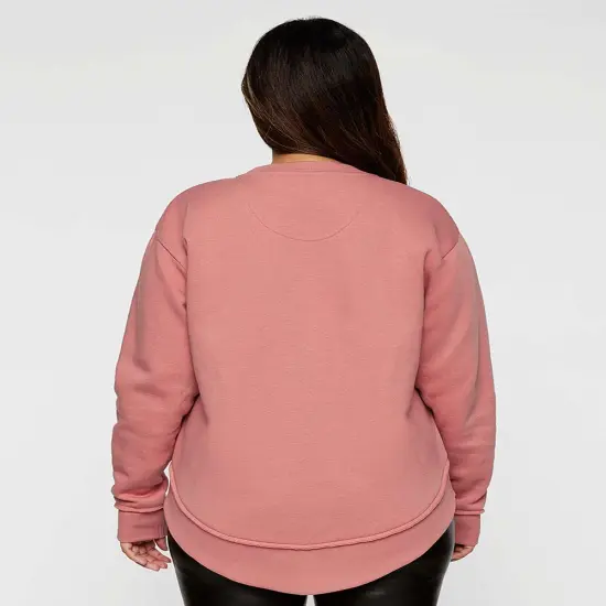 LAT&reg; Women's Weekend Fleece Crewneck Long Sleeve Sweatshirt {5}