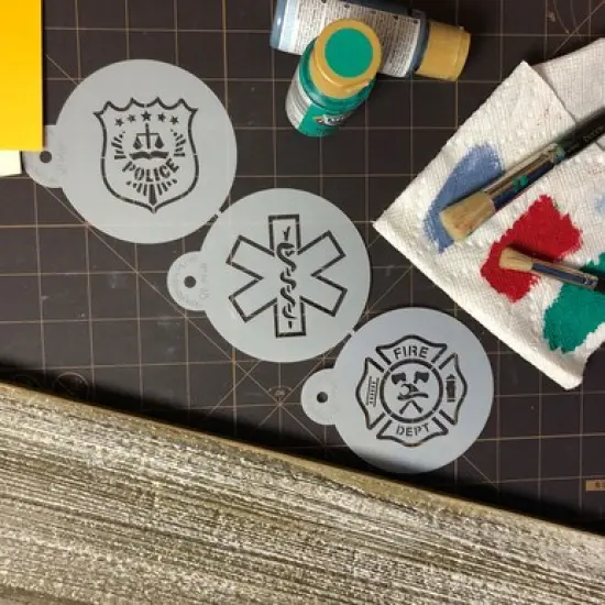 First Responders Cookie Stencil Set | C996 by Designer Stencils | Baking Stencils for Royal Icing, Airbrush, Dusting Powder | {5}