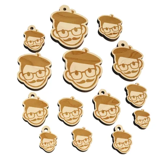 Artist Icon Mini Wood Shape Charms Jewelry DIY Craft {7}