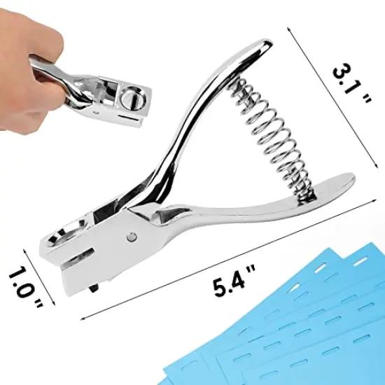 Hole Punch Slot Punch Badge Hole Punch for ID Cards,Hand Held,No Burrs Holes,One Slot Hole Puncher for ID Badges Hole Punch for Badge,Metal Hole Punch for ID Cards,Badge Holes,15mm x 3mm Hole {2}