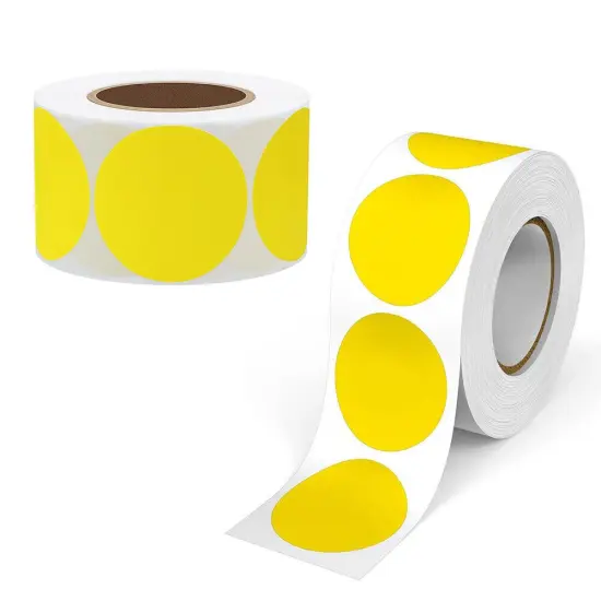 Kitcheniva 2 Rolls Thermal Labels Color Coding Stickers Yellow {1}