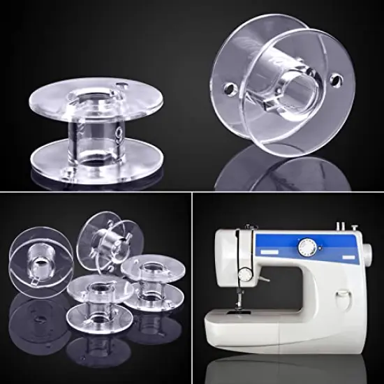 25 Pieces Bobbins for Sewing Machine, Sa156 Bobbins, Bobbins Class 15, Sewing Accessories, Plastic Bobbin with Case(1 Box) {4}
