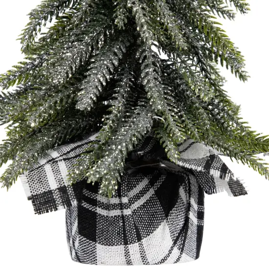 Northlight Mini Silvery Pine Downswept Artificial Christmas Trees - 9.5" - Set of 3 Green {6}