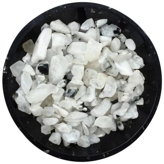 Rainbow Moonstone Tumbled Rough Crystal Chips &ndash; Size L1 {1}