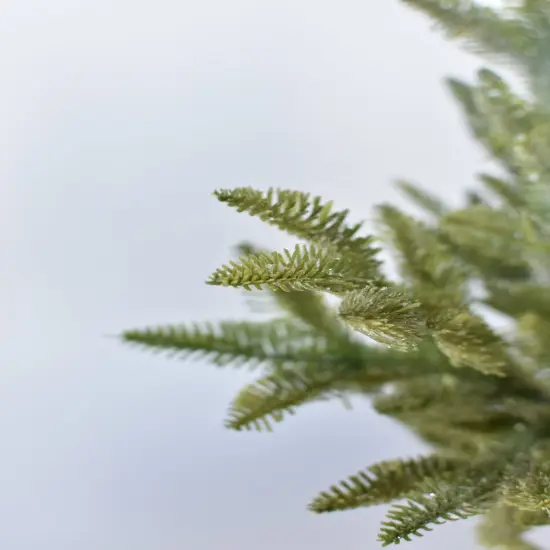 18" Faux Iced Sugar Pine Bush {6}