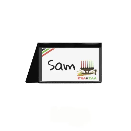 StoreSMART - Placecard Nametag Holders - Kwanzaa Pack - 20 Pack - Black and Red {2}