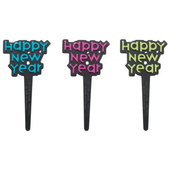 Happy New Year Foil DecoPics&reg; Cupcake Decoration, 12ct {2}