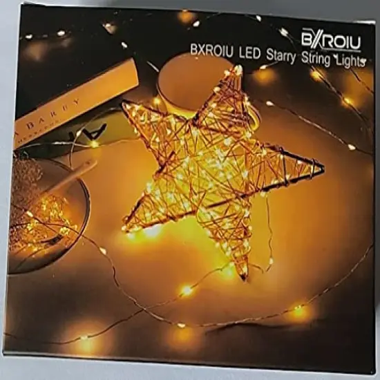 BXROIU 2 x20LEDs Fairy Lights Battery Operated, Silver Wire 2 Mode Chains String Lights for Bedroom Christmas Party Decoration (Cool White, 6.6) {6}