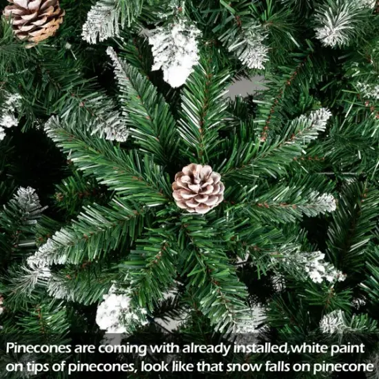 Christmas Tree Flocking Spray White Tree Plus Pine Cone {7}