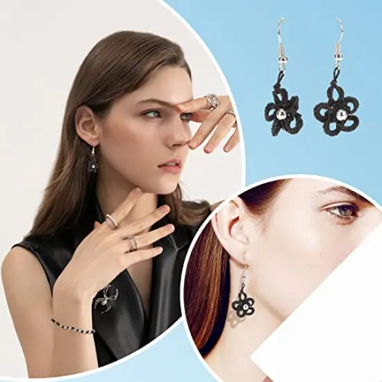 116 Yards0.5mm Black Waxed Polyester Cord, Waxed String Wax Cord Round Beading String Roll Craft Cord for Waist Beads Bracelet Necklace Jewelry Making Macrame Supplies {6}