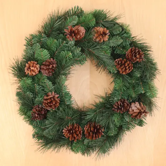 Set of 24: Natural Brown Lacquered Pine Cone Picks | 2.5" Wide | Festive Holiday Accents | Art & Crafts | Trees, Wreaths, & Garlands | Christmas Picks | Home & Office Decor - 2024 Christmas Collection, Floral Home by Artificial Flowers {5}