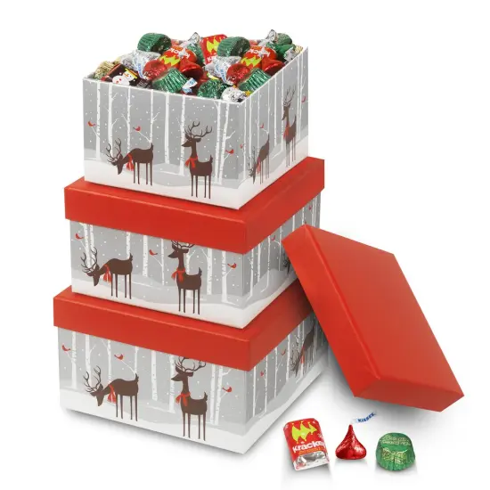 755 pcs Christmas Gift Tin with Hershey's Holiday Chocolate Candy Mix (11.5 lbs) {1}