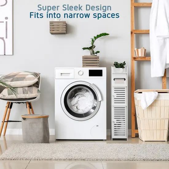 Clara Clark Bathroom Storage Organizer White {3}