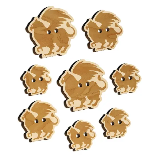 Regal Griffin Fantasy Silhouette Wood Buttons for Sewing Knitting Crochet DIY Craft {7}