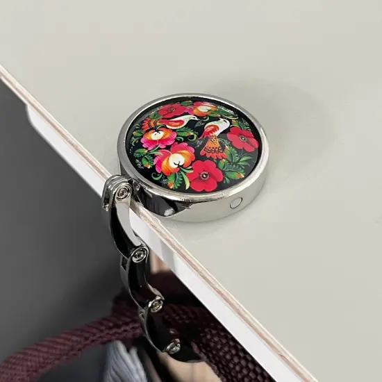 Wrapables Scenic Purse Hook Hanger, Foldable Handbag Table Hanger, Love Birds {4}