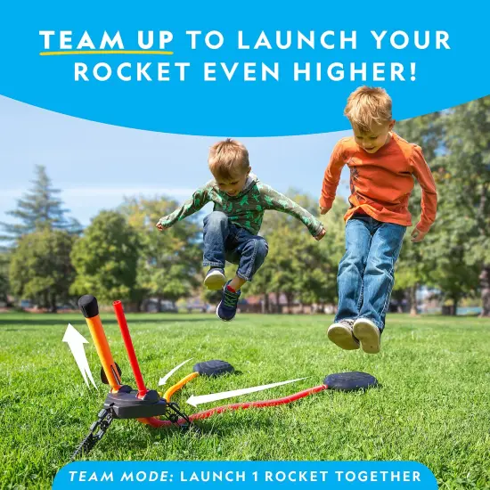 Air Rocket Toy - Stomp & Launch Dueling Air Rockets up to 100 Ft., Includes Launcher, 4 Foam-Tipped Rockets, Outdoor Kids Toys, Kids Science Kit, Rocket Launcher (Amazon Exclusive) {4}