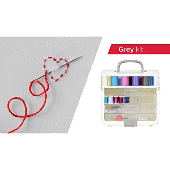 224 Piece , Sew-It-Goes, Sewing Kit & Craft Organizer - Sewing Case Storage with Machine Sewing Thread, White {5}