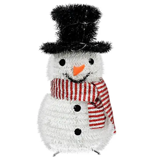 Collapsible Lighted Christmas Snowman for Christmas Decoration {1}