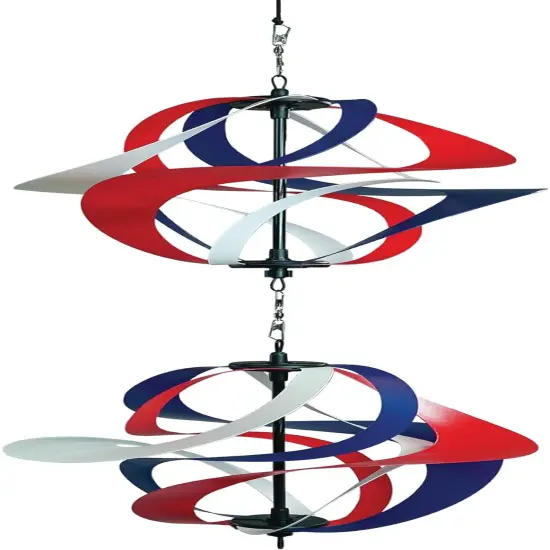 Red, White and Blue Poly Double Vortex Spinner {1}