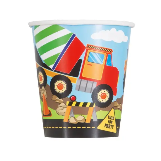 Construction Party 9oz Paper Cups, 8ct {1}