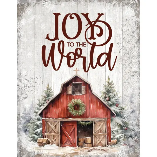 Joy To The World Timberland Wood Plaque Wall Art - 11.75 inches x 15 inches {1}