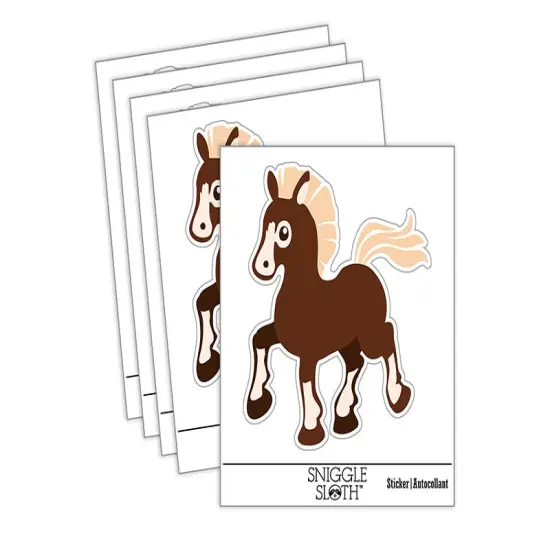 Prancing Pony Horse Mule Waterproof Vinyl Phone Tablet Laptop Water Bottle Sticker Set - 5 Pack {2}