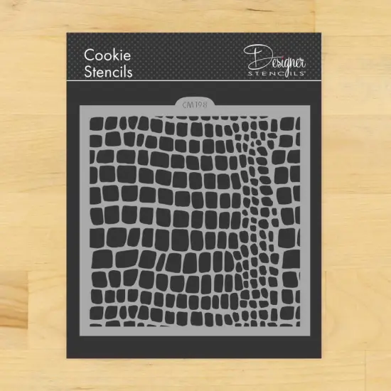 Snake Skin Cookie and Craft Stencil | CM198 by Designer Stencils | Stencils for Royal Icing, Airbrush, Dusting Powder | {1}