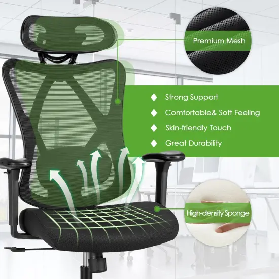 Costway Ergonomic High Back Mesh Office Chair w/ Adjustable Lumbar Support {6}