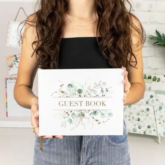 bloom daily planners Guest Book, 7" x 9", Boho Greenery {2}
