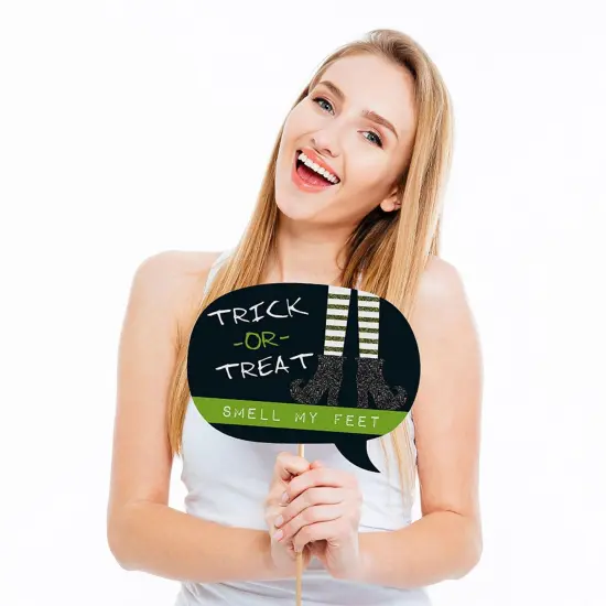 Big Dot of Happiness Funny Trick or Treat - Halloween Party - Photo Booth Props Kit - 10 Piece {3}