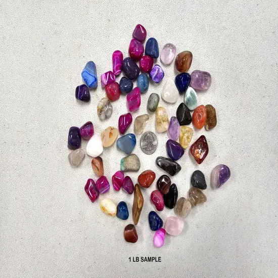 Tumbled Stones Mix - Natural & Dyed {7}