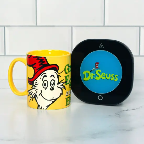 Uncanny Brands Dr. Seuss Green Eggs and Ham Mug with Warmer {3}