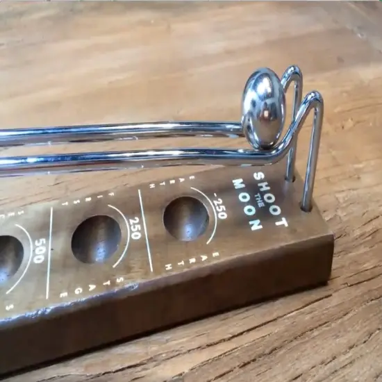 WE Games Shoot The Moon Board Game - Dark Stained Solid Wood - 17.5 in. {2}