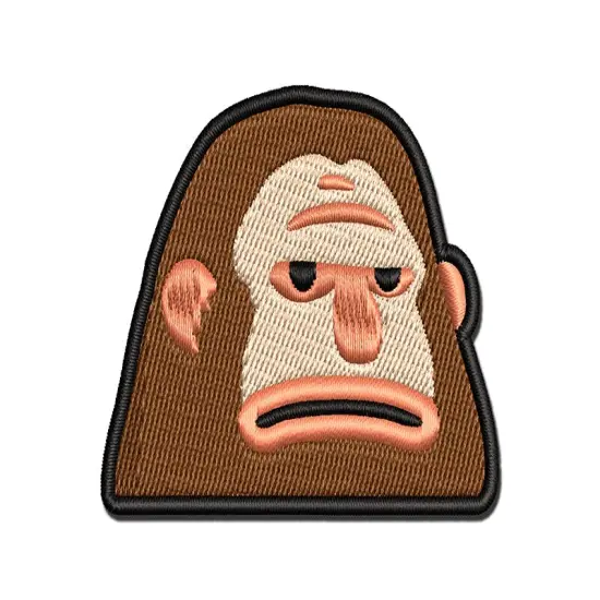 Pocket Bigfoot Sasquatch Head Peeking Multi-Color Embroidered Iron-On or Hook & Loop Patch Applique {1}