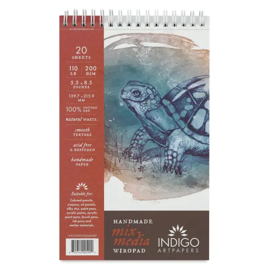 Indigo Artpapers Mixed Media Wiropad - 5-1/2" x 8-1/2", 20 Sheets {1}