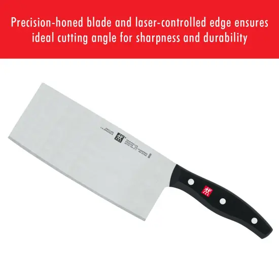 ZWILLING TWIN Signature Chinese Chef Knife, Chinese Cleaver Knife, 7-Inch, Stainless Steel, Black {7}