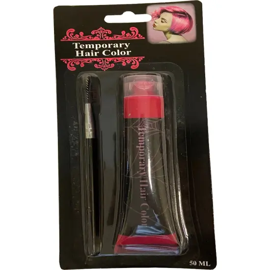 Pink 50ml Tube Of Temporary Hair Coloring Costume Accessory {1}